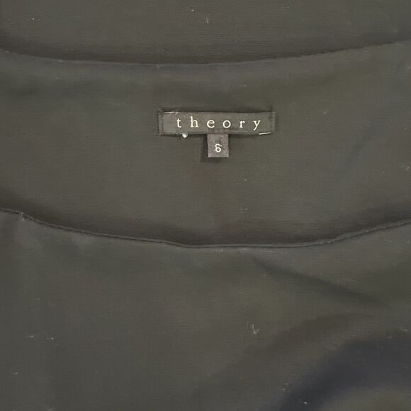 Theory Women's Black Sleeveless Dress Elastic Waist Made in USA size 6 - Picture 3 of 10